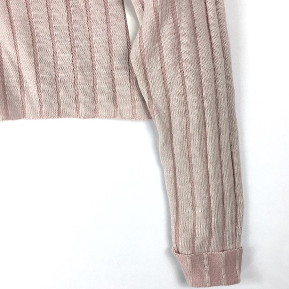 New Abound Pink Turtleneck Sweater Womens Size XL Pink Salmon Ribbed - Picture 4 of 5